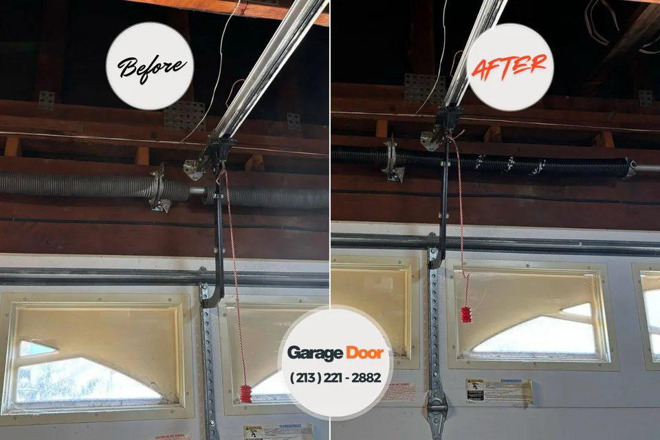 Before and after: garage door repair North Corbin, KY